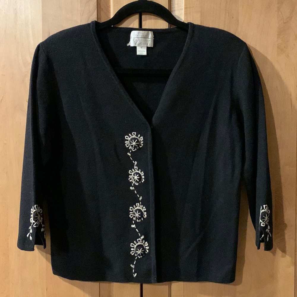 Vintage! Hand embroidered Christopher & Banks cardigan